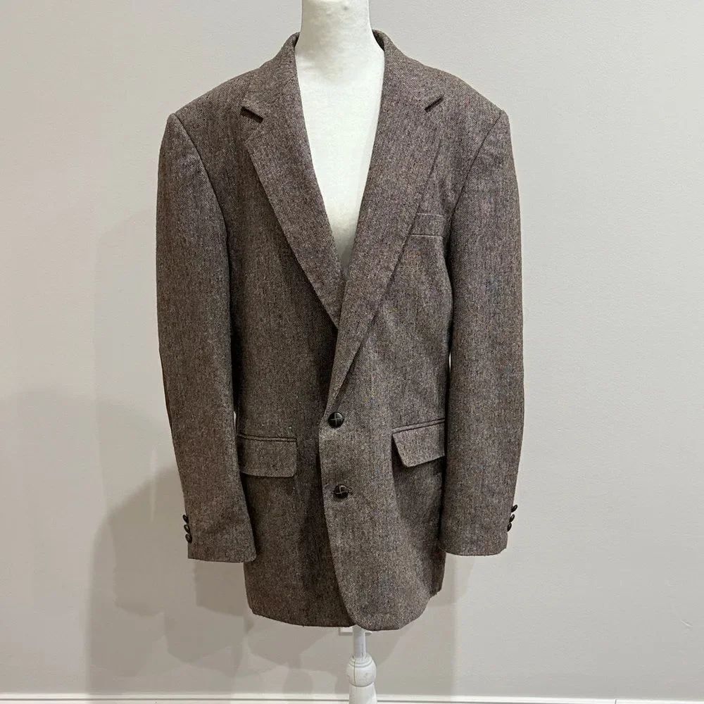 Haggar Vintage Classic Brown Men's Blazer Size Large